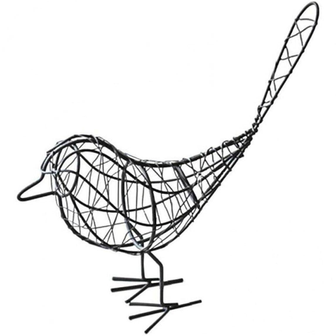 Ruluti Mini Iron Bird Figurines Abstract Bird Animal Figurine Retro Nordic Home Decoration Art Craft Gift Metal Bird Ornament