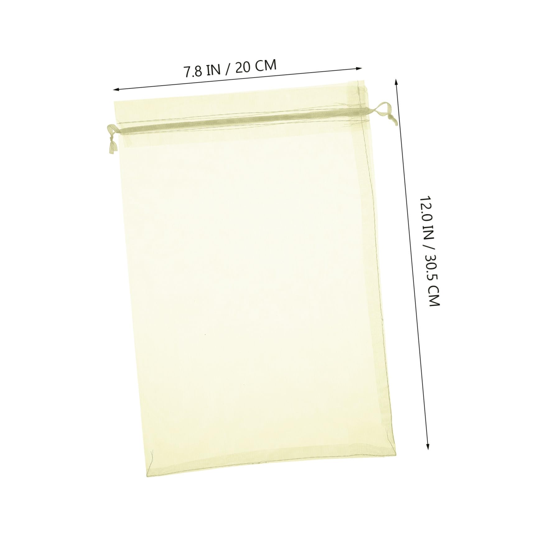 Kleine Organzabeutel 50 Stück Beige Organza mit Kordelzug