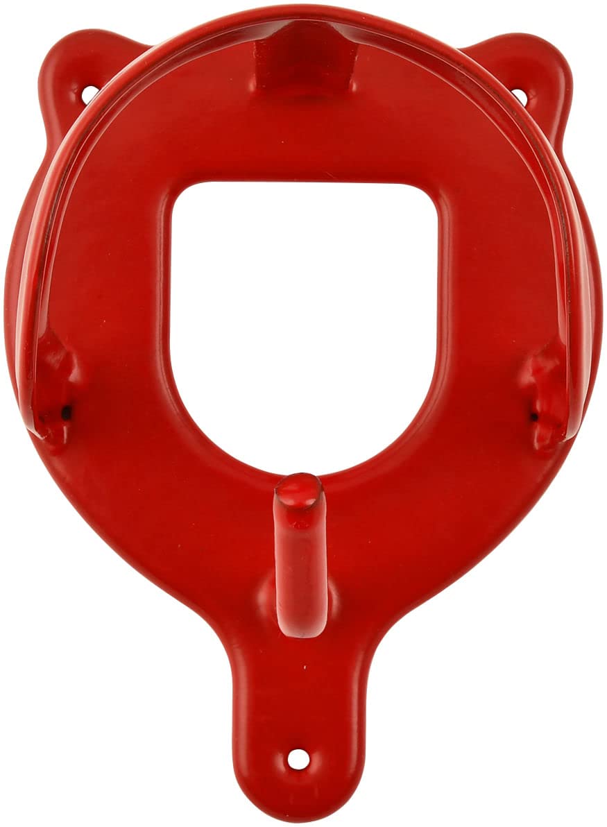 Jeffers Metal Horse Bridle Storage Bracket, Red – PVC Coated Wall Mounted Hanger for Tack Room, Stable, Barn, Trailer – Equestrian Halter, Reins, & Tack Organizer, Horse Barn Accessories