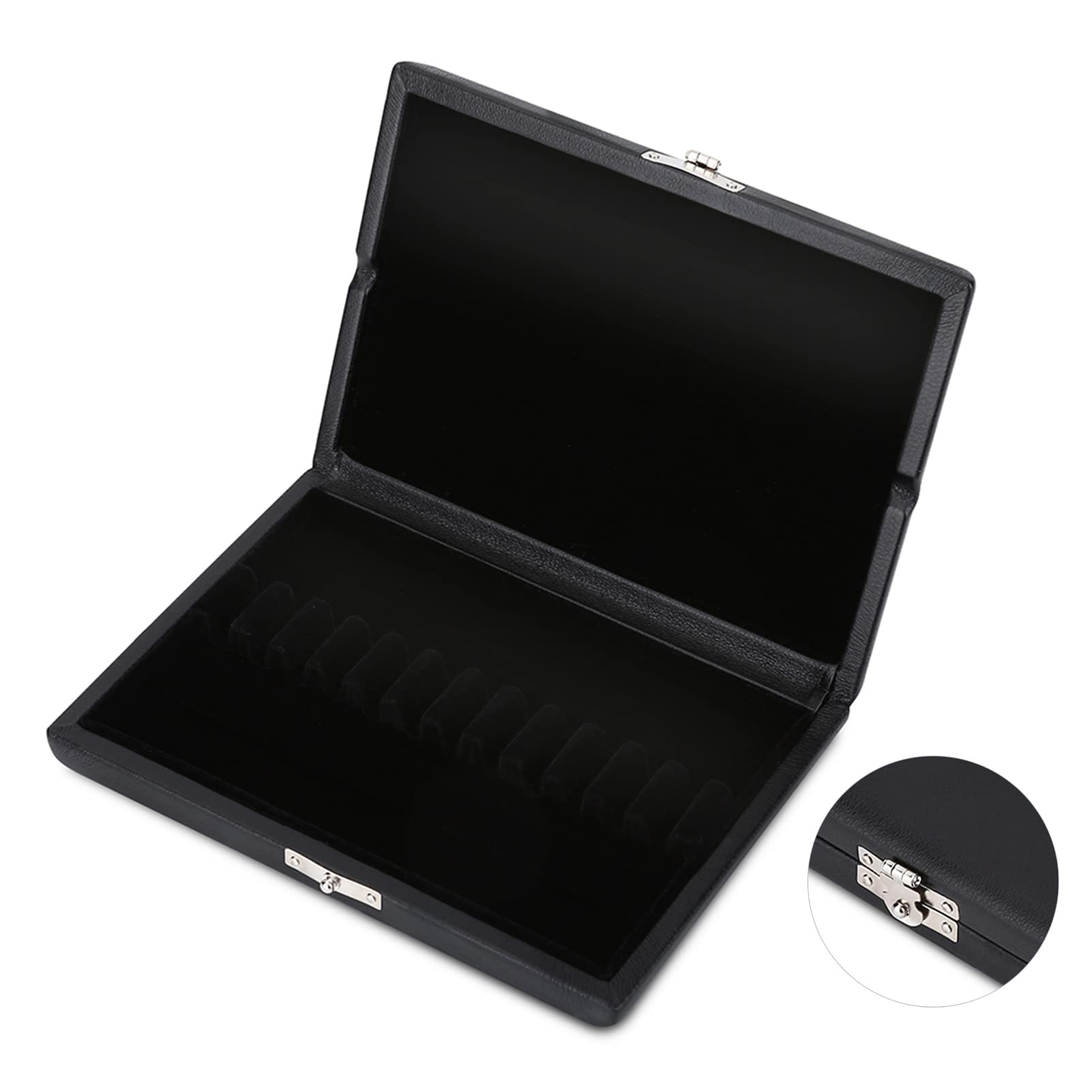 TOPINCN Estuche de Madera para Cañas Oboe Estuche para Almacenamiento de Cañas Estuche para Cañas de Madera Oboe Estuche para Cañas para Oboe Caja de Madera Y Cuero PU Accesorio para Oboe Exquisito