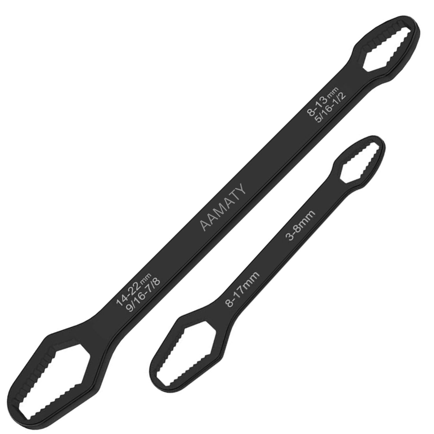 AAMATY 2pcs All In One Multifunctional Wrench Set Self Adjustable Wrench Universal Double Ended Wrench For 3mm-22mm Nuts, 15CM And 24CM Total Length Double-ended Tool Key Set Screw Nuts Wrenches (B0DGD1N89M) Amazon Price History, Amazon Price Tracker
