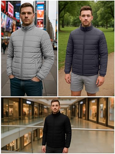 URBAN BUCK Packable Puffer Jacket for Men Lightweight Winter Down Alternative Windproof & Water Repellent Hiking Jackets3