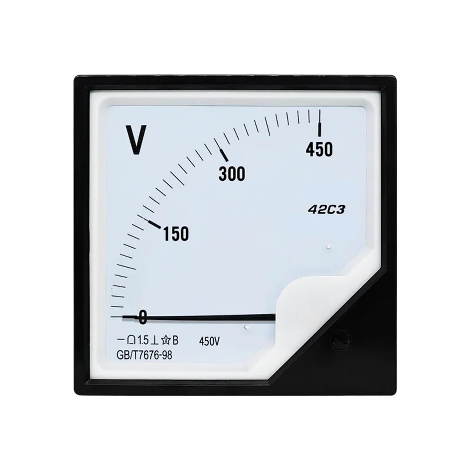 Voltmètre CC de panneau 120x120mm lecture analogique haute précision DC 3V - 4
