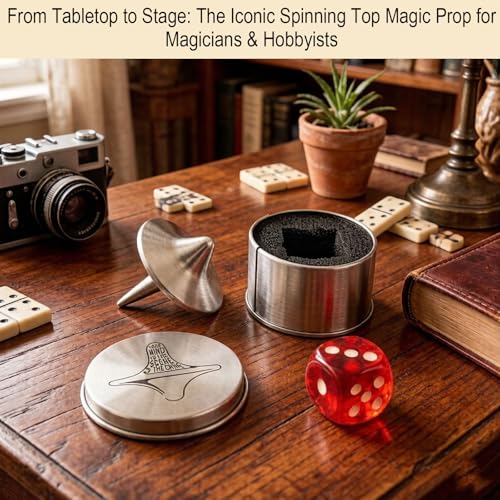 Image of Gyroscope Levitating Gadgets for Adulthood Men, Magnetic Levitation Device with Inception Spinning Top, Premium Stainless Steel Construction for Movie Memorabilia Collection and Home Office Display