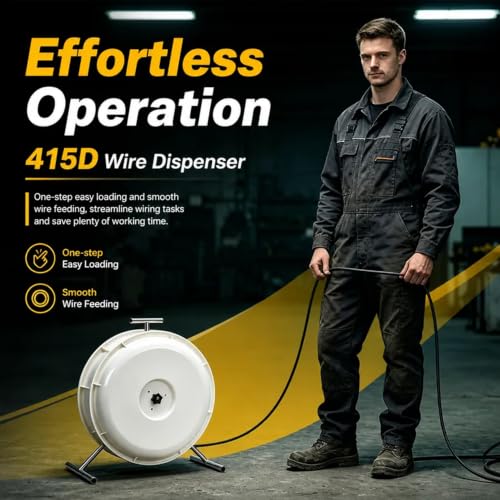 2 Reel Portable Wire Dispenser Compatible with 415D Wire Wheel, For 250ft Wire Construction Jobs by Hohnezl - Used condition - Image 7