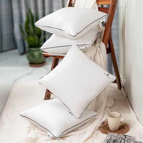 Image of SleepStore Granules Soft Cushion for Back & Spine Support, Pack of 4, 16x16 Inch | Multipurpose Adjustable Cushion for Office, Home & Travel | Shredluxe Fill - Blend of Memory Foam & Premium Fiber