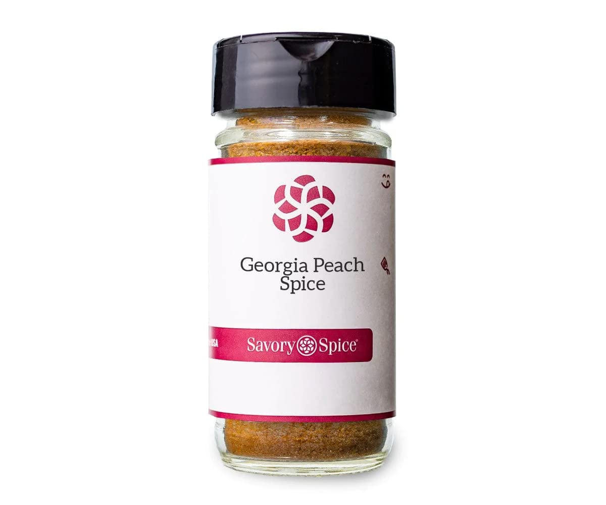 Savory Spice Georgia Peach Spice - Sweet Georgia Peach Seasoning | Spiced Peach Flavor for Desserts - Try as BBQ Dry Rub on Pork & Poultry Before
