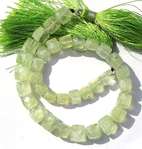 Perles prehnite naturelle pour fabriquer des bijoux bohèmes faits main - 3