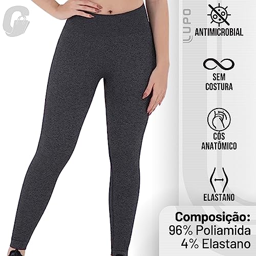Calça Legging Lupo Sem Costura Feminino Adulto | Grafite | P