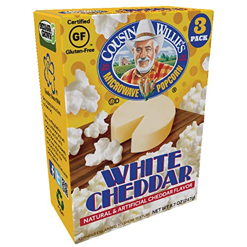 Cousin Willie's Simply Better White Cheddar Popcorn (3 Pack, 8.7oz) - Unbeatable...