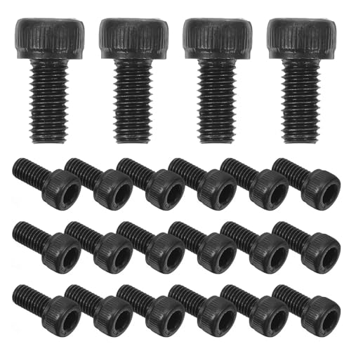 Homoyoyo Tornillos de Cabeza Hueca Hexagonal Negros M5x10 Mm, Acero al Carbono 12.9, Juego de 50 Piezas Rosca Completa para Montaje Industrial y Fijación en Sillas, Luminarias y Maquinaria