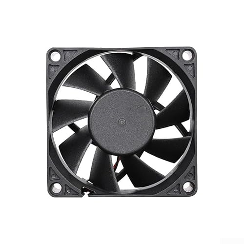 2 ventiladores de refrigeración para caja de computadora de 12 V, 70 x 70 x 20 mm, 3200 rpm, doble rodamiento de bolas, ventilador de bajo ruido y alto flujo de aire para fuentes de alimentación de