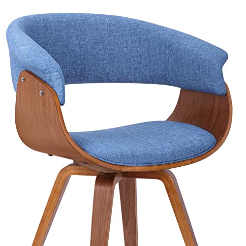 Armen Living Summer Dining Chair, Wood, Blue 22D X 25W X 31H In #TOP5
