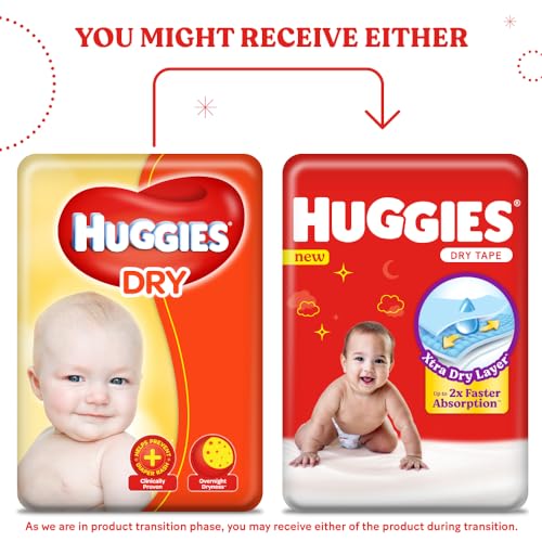 Image of Huggies Complete Comfort Dry Tape Large (L) Size Baby Tape Diapers, 30 count, with 5 in 1 Comfort (Pack of 4)