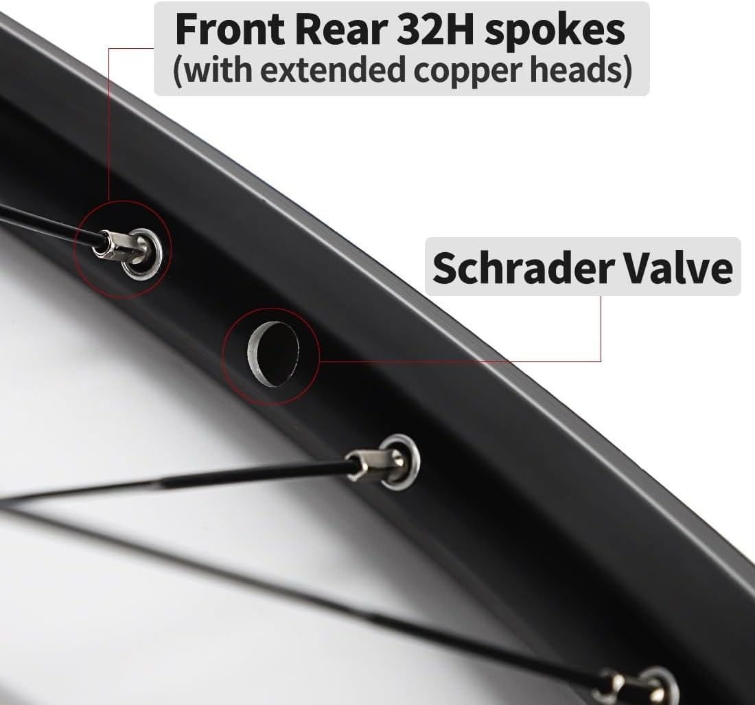 26 27,5 29 Zoll Mountainbike Laufradsatz Schnellspanner MTB Laufräder Scheibenbremse Ultraleicht 32H Radsatz 120 Klicks, Für 7-12S Kassette