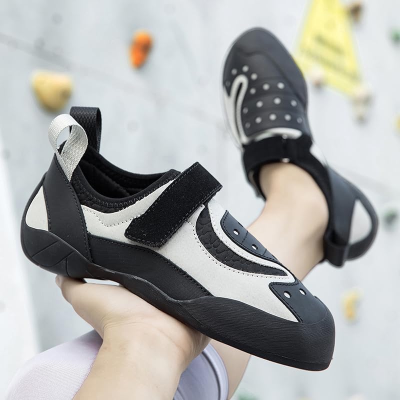 Rock Climbing Shoes for Men Bouldering Shoes for Indoor Outdoor Climbing Womens Sticky Rubber Anti-Slip Lightweight Breathable