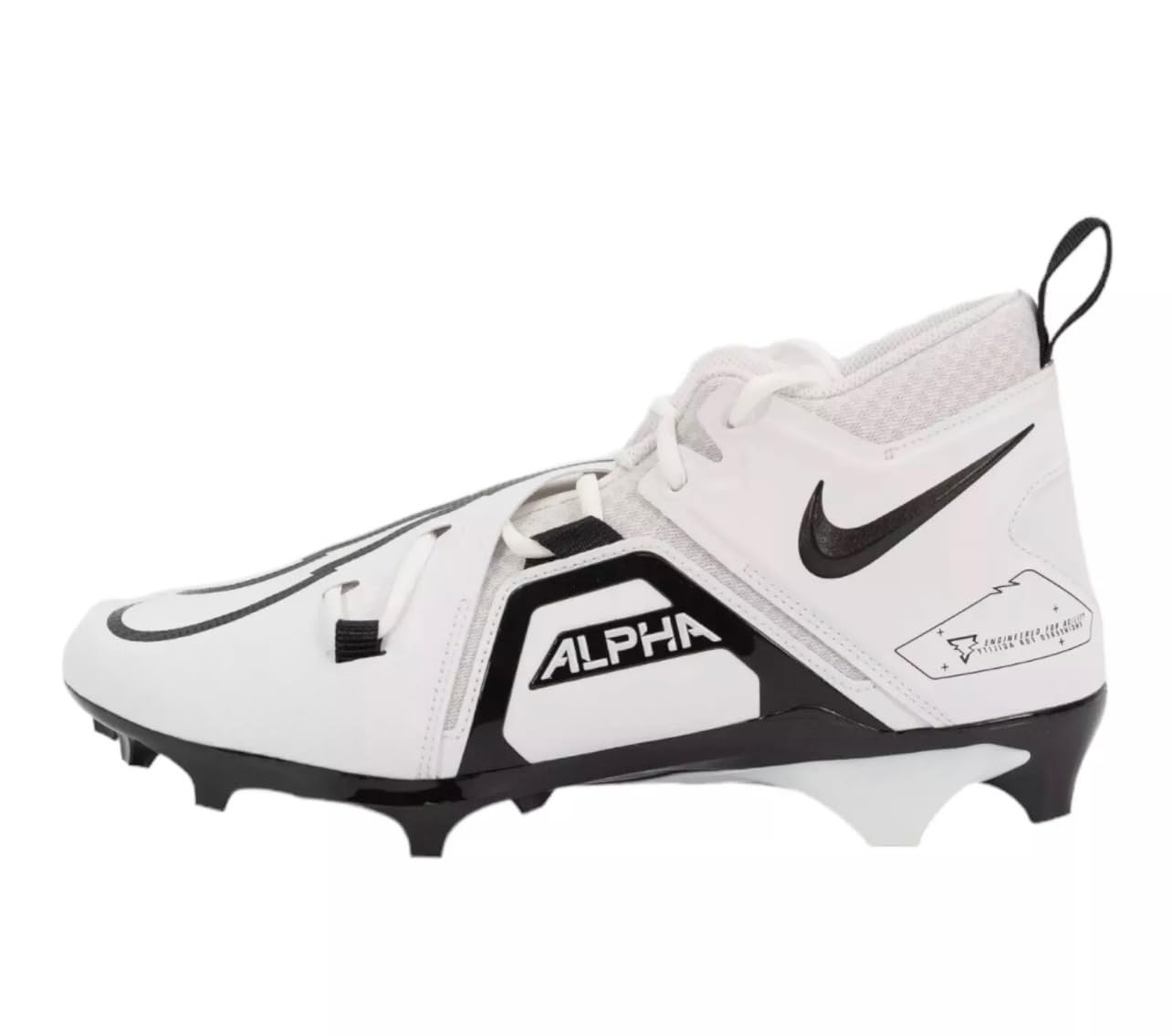 Nike Alpha Menace Pro 3 Mid Men's Football Cleats White Black DM1788-103 Size 16