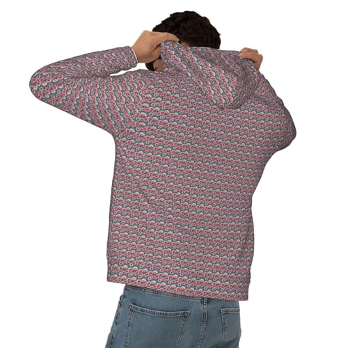 Imprimé coquelicots pastel sweat à capuche homme noir léger et confortable