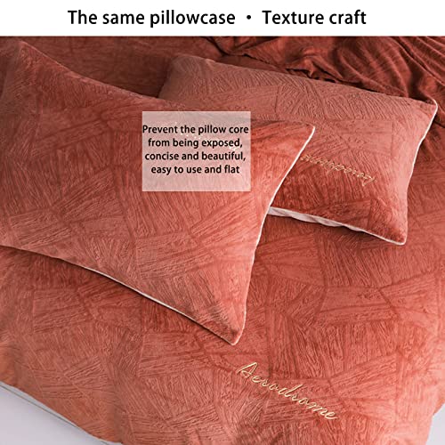 Dious Milk Velvet Fabric Duvet Cover, 4Pcs Warm Bedding Set, Easy To Clean Quilt Cover For Children Teens Adults,King #TOP4