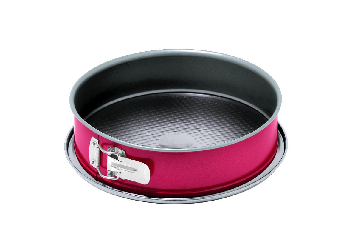 Guardini Rossana 2.0, Kuchenform, 2 Boden 26 cm, Stahl mit Antihaftbeschichtung, auslaufsicherer Boden, Farbe Rot/Grau