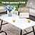 HERA'S HOUSE 4 Piece Metal Patio Furniture Set, All Weather Outdoor Conversation Set with 3 Seat Sofa, 2 x Cushioned Fixed Chair & Coffee Table, Seats 5 for Backyard, Garden, Deck, Beige