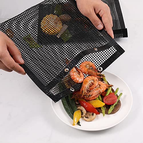3 bolsas de malla para parrilla reutilizables antideslizantes miniatura 7