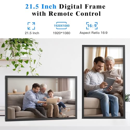 Largedigitalpictureframe215inchsmartphotoframe245gwifipictureframesupportssmartphonescreenmirroringeasytosharephotosviaappemaillightsensorbestgiftsforgrandparents Urban Country Home Decor Large digital picture frame 215 inch smart photo frame 24 5g wifi picture frame supports smartphone screen mirroring easy to share photos via app email light sensor best gifts for grandparents urban country home decor