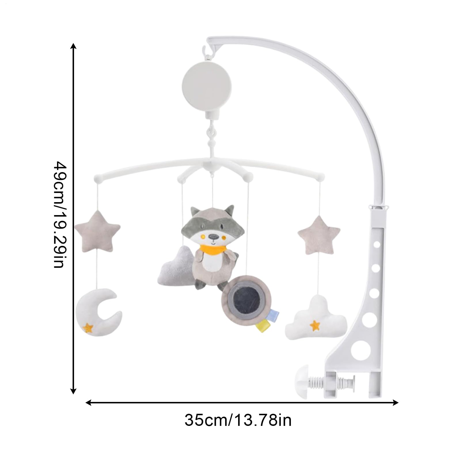 Mobile De Lit Bébé Carillon jouet apaisant animaux cartoon pour berceau | Décoration Mobile Musical Lit Bébé Pour La Maison Chambre La Crèche La Salle De Jeux Shopping Et
