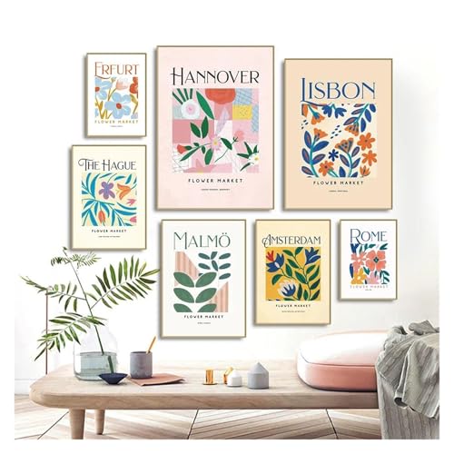 Tableau déco moderne affiche fleurs pour relooker un salon terne
