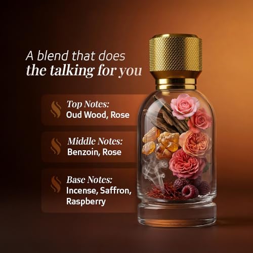 Image of Exotic Warmth Eau de Parfum | Woody, Smoky & Resinous Perfume for Men & Women | Oud Wood, Saffron, Rose & Incense | Long-Lasting Luxury Fragrance | Ideal for Evenings | 50ml