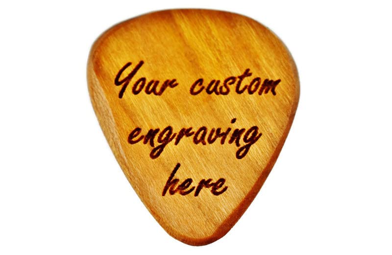 Miniatura 7 de Custom Wood Guitar Pick - Handmade Wood Guitar Pick - Engraved Wooden Guitar Pick- Personalized Wood Guitar Pick - 1 Wood Guitar Pick (Cocobolo,