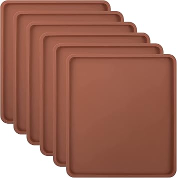 6PCS Silicone Food Dehydrator Sheets with Edge, Compatible with Cosori 12" x 11" Trays, Square Non-stick Tray Liner, High Temperature Resistance Reusable Dryer Mats