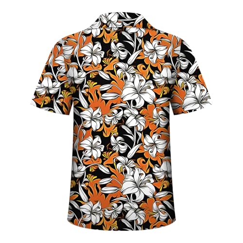 Image of Hawaiian Shirt for Men Tropical Shirts Summer Beach Button Down Short Sleeve Luau Aloha Floral Cruise Vacation Outfit 2026