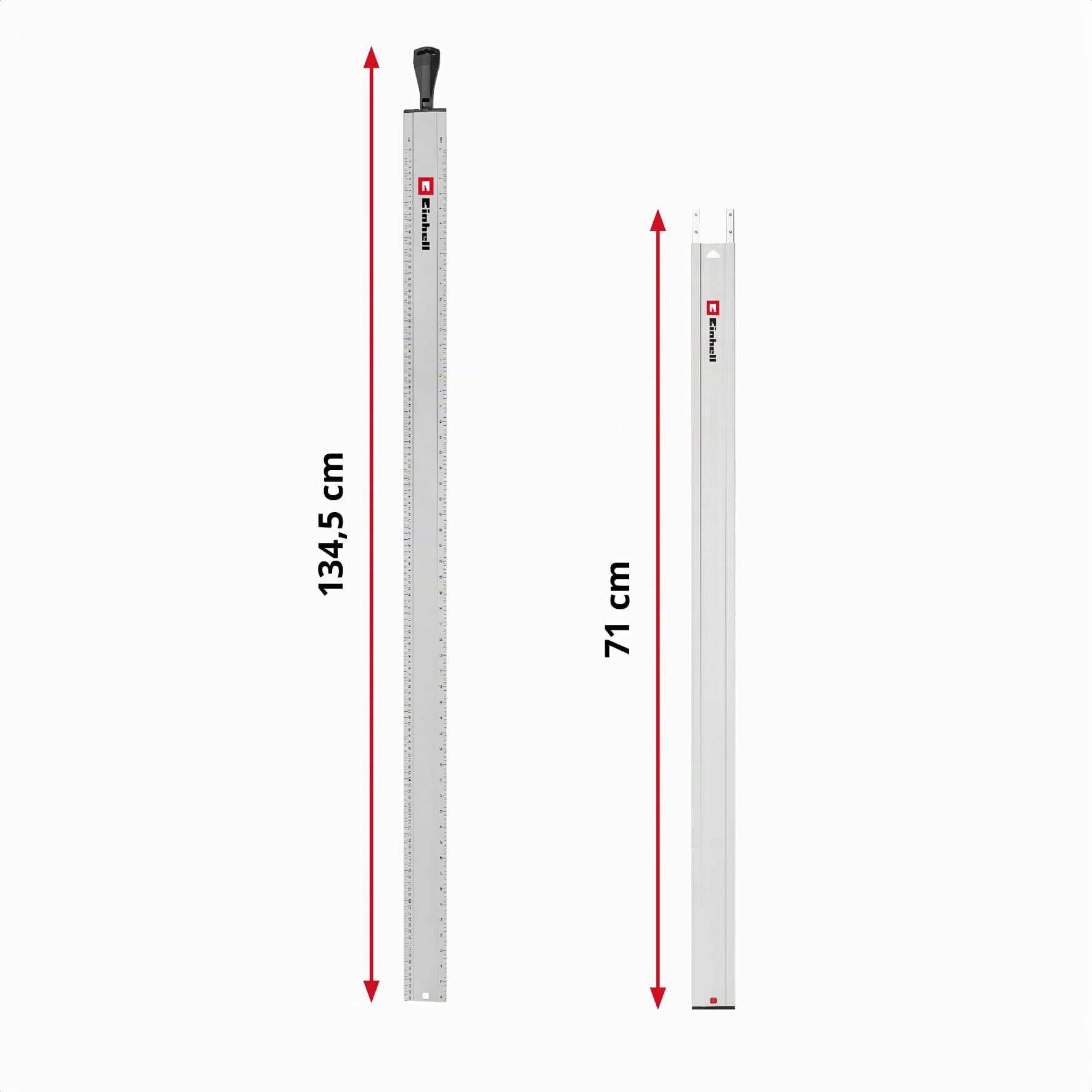Einhell Rail de guidage universel, 2 pièces (capacité max. 2500 mm, force 50 kg, profilé aluminium, surfaces antidérapantes, serrage rapide, pour scies sauteuses et circulaires portatives) | Capacité de serrage max. 2500 mm | force de serrage 50 kg | prof