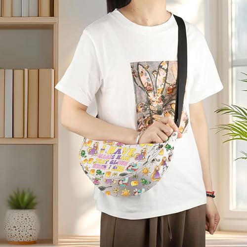 WZMPA Princess Hair & Sun Crossbody Bag Fairy Tales Fans Gift I Have Magic Hair That Glows When I Sing Princ Shoulder Bag3