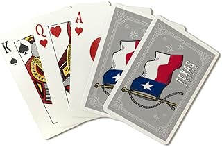 Lantern Press Austin, Texas, Waving State Flag, State Series (52 Playing Cards, Poker Size Card Deck with Jokers)