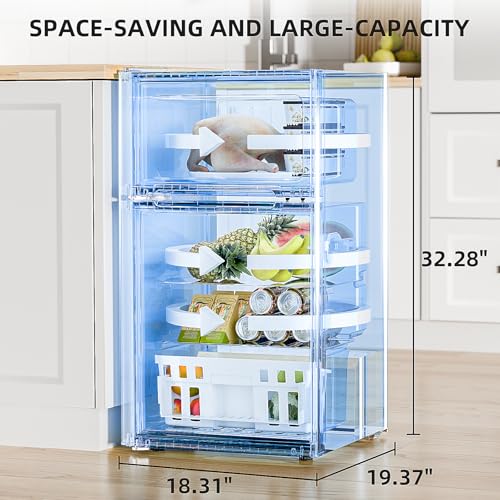 Antarctic Star Compact Refrigerator with Freezer,2 Door Mini Fridge,Adjustable Shelf,Small Fridge for Bedroom Office Dorm Kitchen,3.2 Cu.Ft.BLACK - Image 6