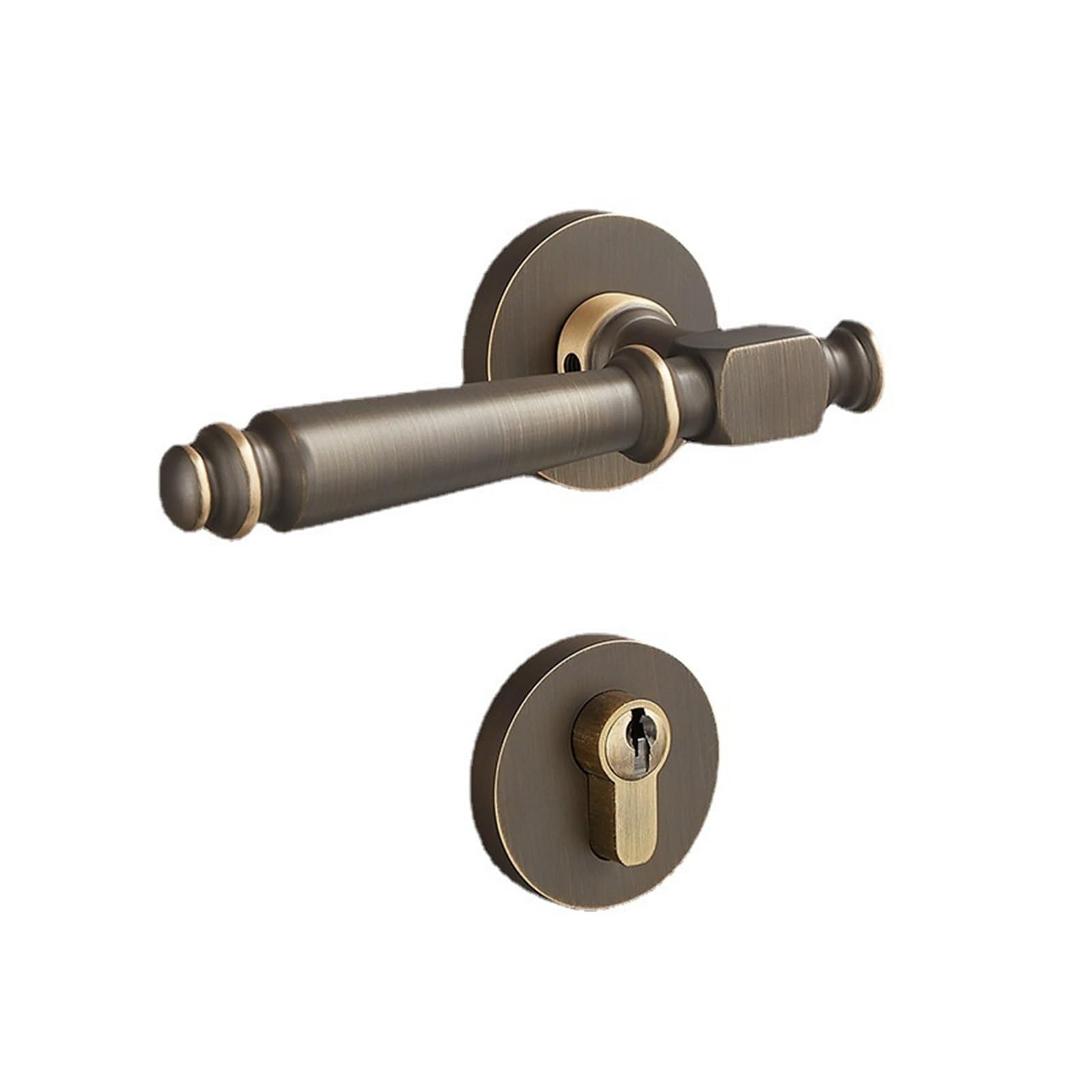 Serrure de porte en cuivre au style américain chic pour une chambre raffinée