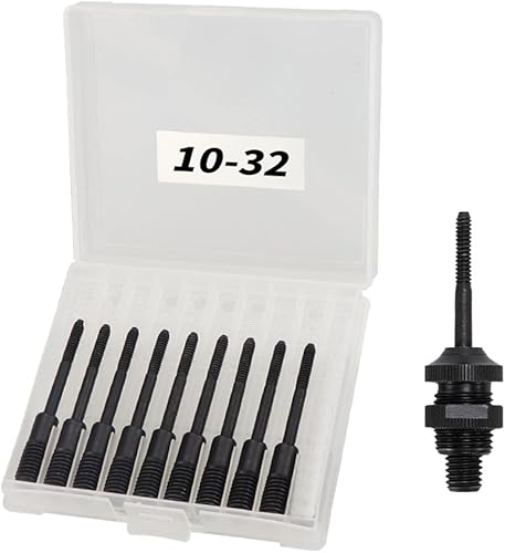 EROSHAK Mandril 10-32 10 piezas (con tuerca de fijación) varilla de repuesto 9900S herramienta de tuerca de remache hidráulico de aire
