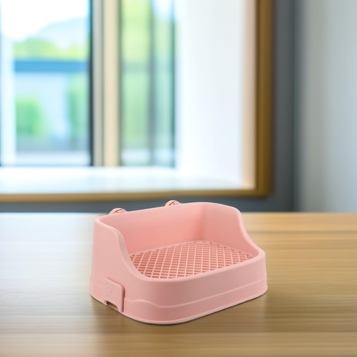 Kleintiertoilette Rosa aus Kunststoff mit Mesh Boden