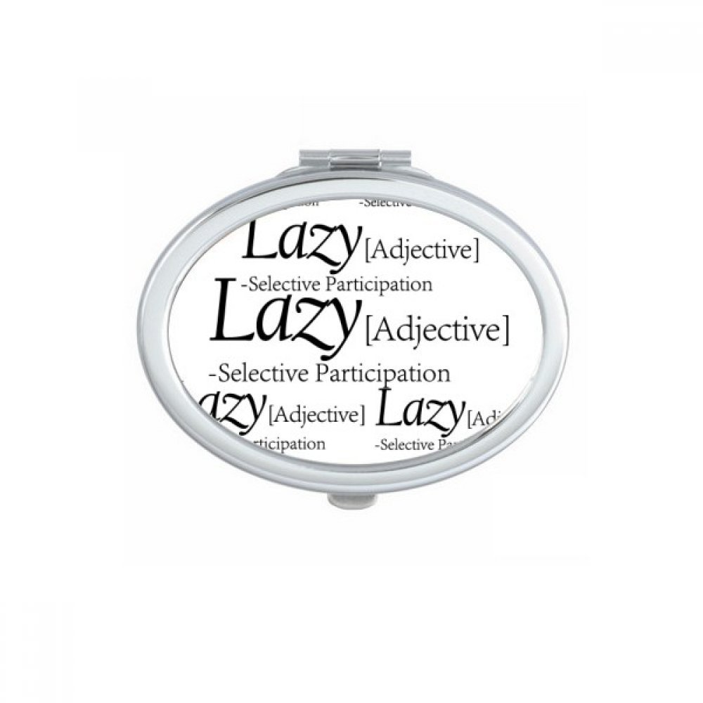 Miroir de poche portable avec citation poétique pour maquillage