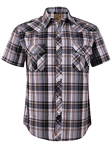 Chemise à manches courtes homme multicolore avec bouton-pression XL