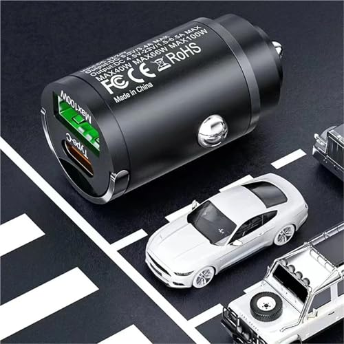 Cargador mini USB para coche 100W que soluciona la batería baja de tu móvil con QC 3.0 4
