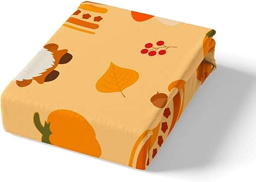 Miniatura 4 de Funda de edredón de calabaza de otoño, tamaño matrimonial, funda de edredón de arco iris de dibujos animados, hojas de arce arcoíris, juego de ropa