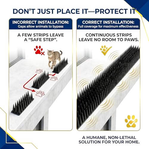 Image of SWAPKART (Pack of 30,Black) Anti Monkey Bird Plastic Spikes for AC Balconies Window Home Protection from Pigeon Monkey Crow Kabootar Area Covers 30 FT kabutar Control Scare Repellent Balcony Railing.