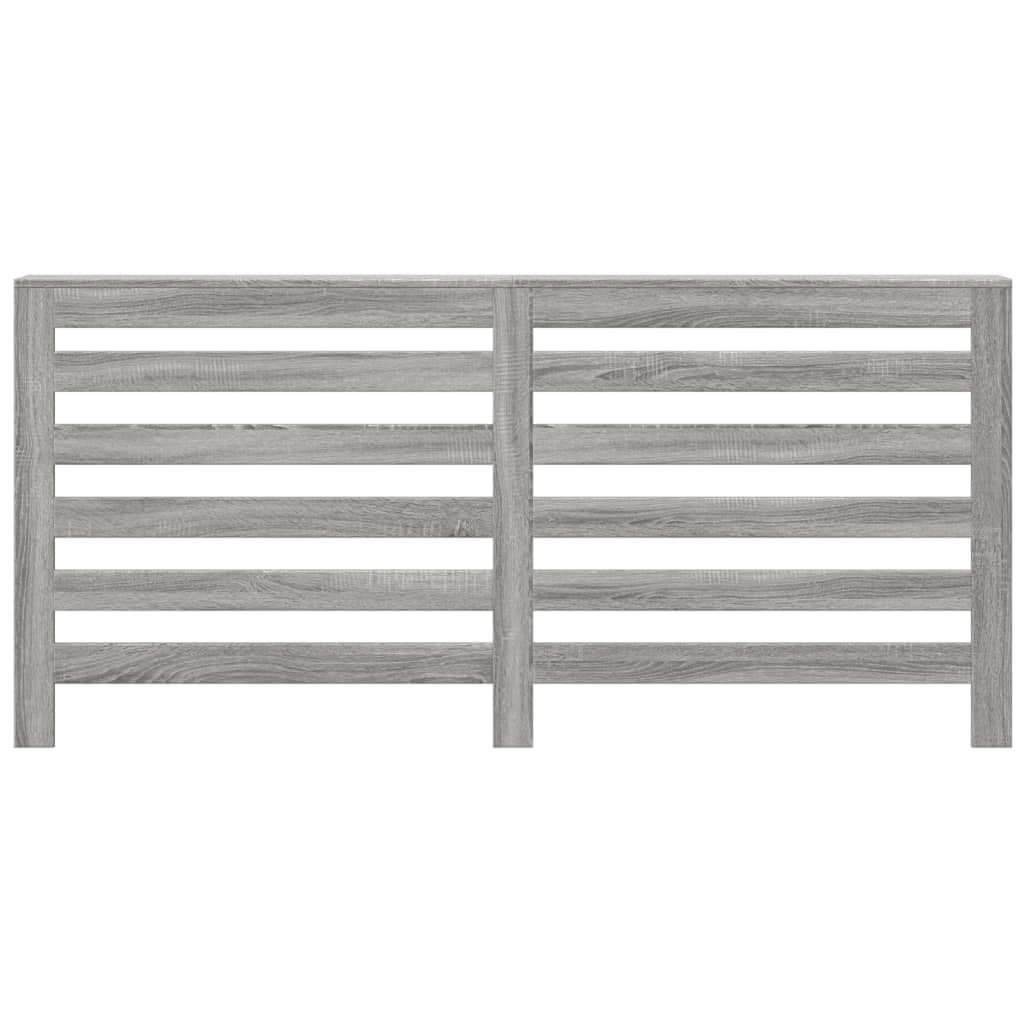 Heizkörperverkleidung Grau Sonoma 175 x 20 x 82 cm Holzwerkstoff, Latten-Design mit Ablage für Wohnzimmer, Wandmontage, moderne Heizkörper Abdeckung für stilvolle Raumgestaltung
