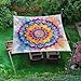 Hiseng Sonnensegel mit Ösen, 3D Mandala-Druck Polyester Outdoor Markise, Outdoor Sonnensegel Wasserdicht, Wetterfest UV-Schut Markise Tarp für Hinterhof, Rasen, Terrasse (Bunt,1.8x1.8m)