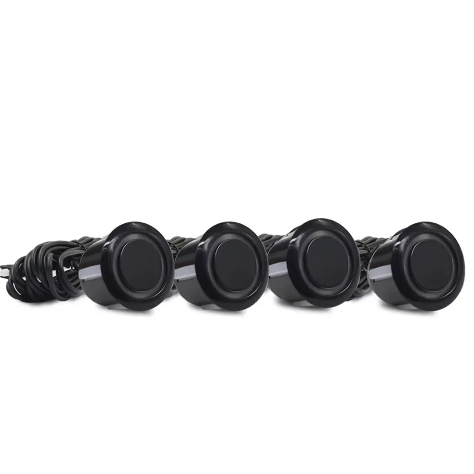 Piezas Automóvil 4 Sensores De Estacionamiento Ultrasónicos De 22mm Sistemas De Radar De Marcha Atrás Control De Distancia Monitores Para Punto Ciego(Matte black)