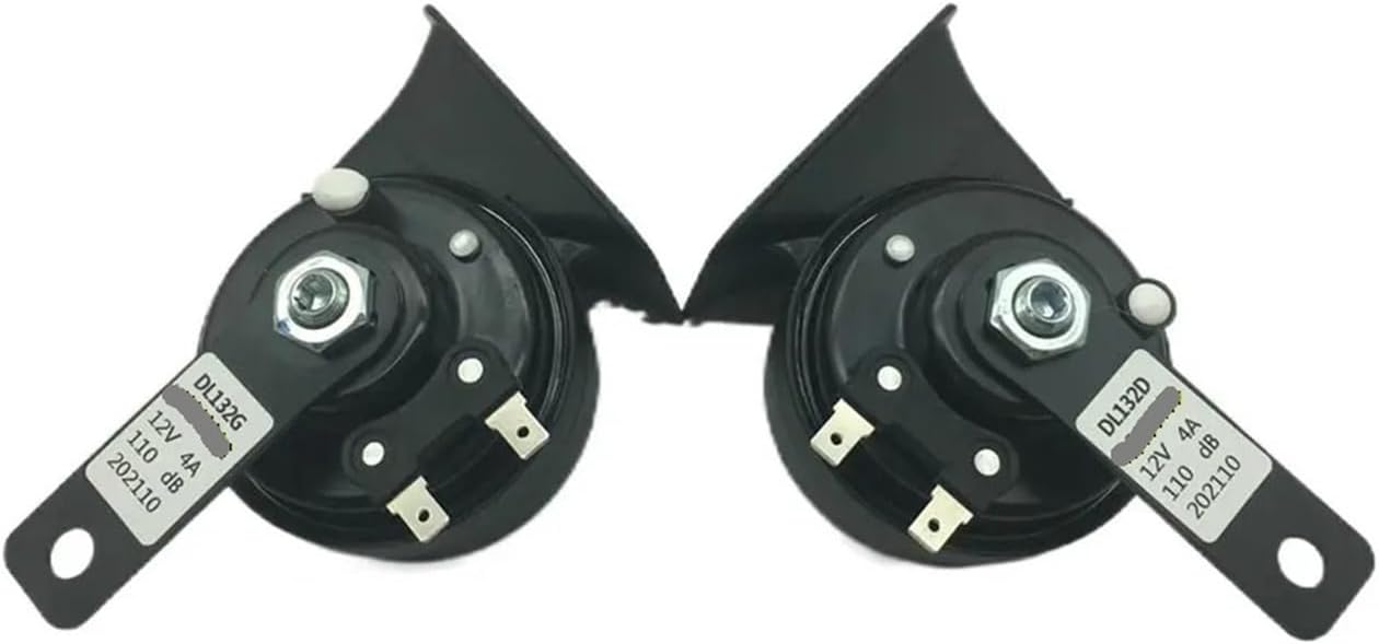 New 12V Waterproof Snail Horn 110-125db High/Low Tone Universal Fit For Car Truck Motorcycle