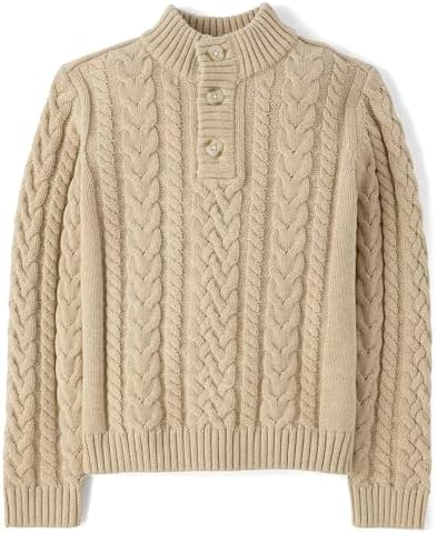 Gymboree Boys and Toddler Quarter Button Cable Knit Pullover Swea...